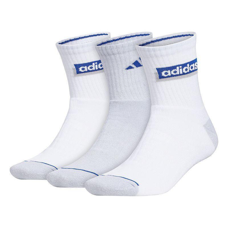 Mens adidas Sport Linear 3-Pack High-Quarter Socks Product Image