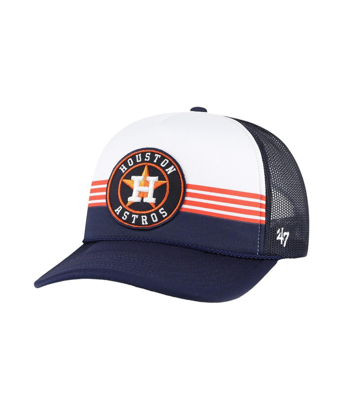 Mens 47 Houston Astros Lift Off Foam Front Mesh Trucker Adjustable Hat, Blue Product Image