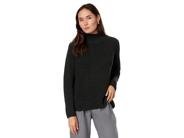 Eileen Fisher Turtleneck Raglan Top (Ivy) Women's Clothing Product Image