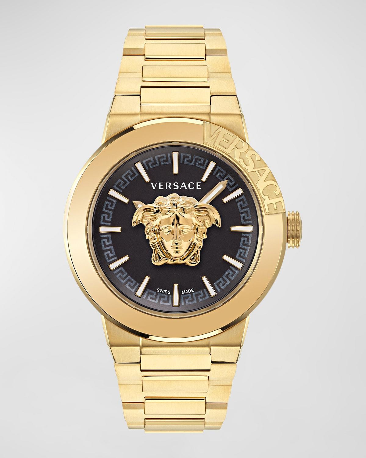 Mens Medusa Infinite IP Yellow Gold Bracelet Watch/45MM Product Image