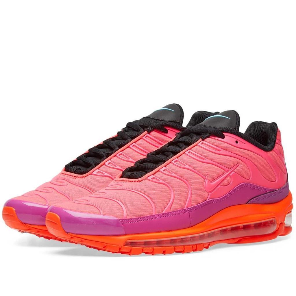 Men's Air Max 97/plus Casual Shoes, Pink/red Product Image