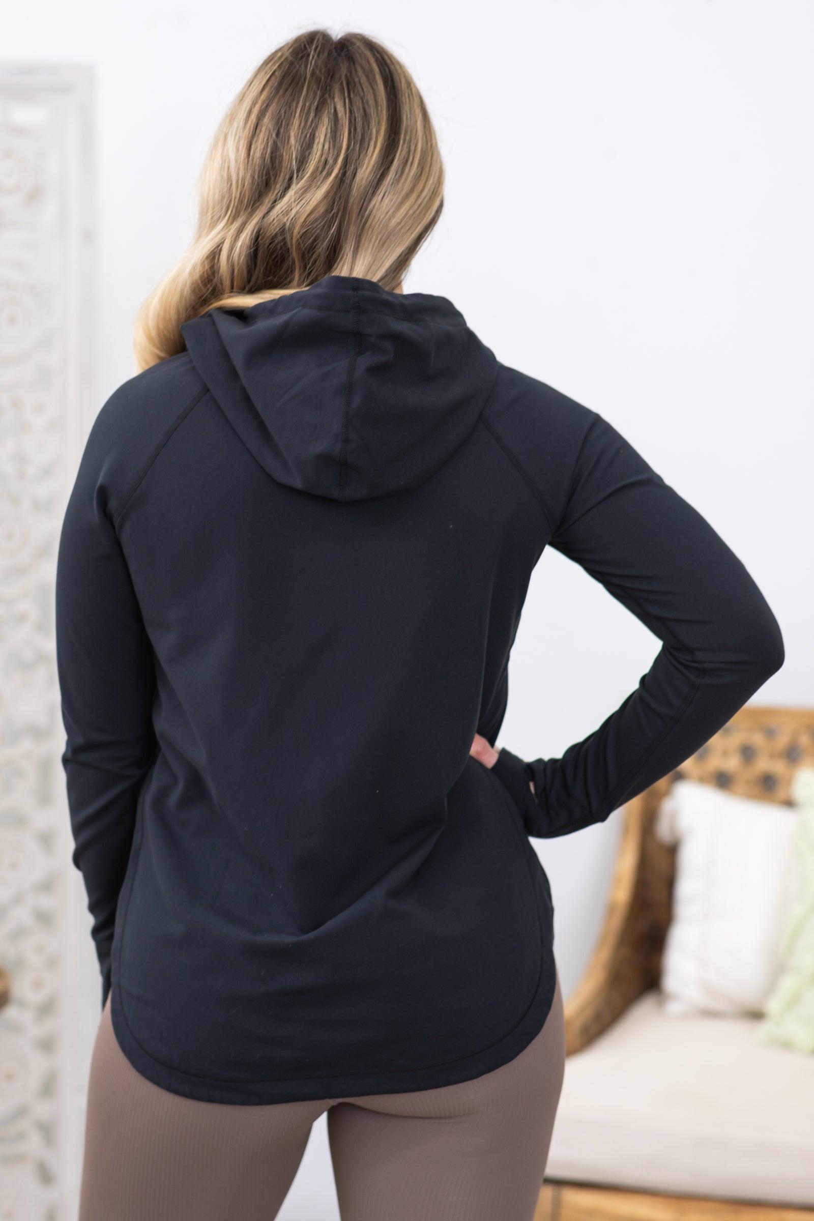 Black Active Hoodie Top Product Image