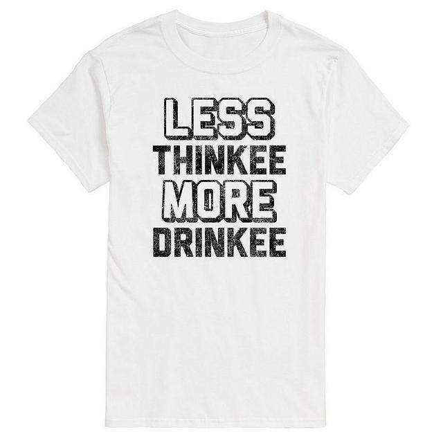 Big & Tall Less Thinkee More Drinkee Graphic Tee, Mens Product Image