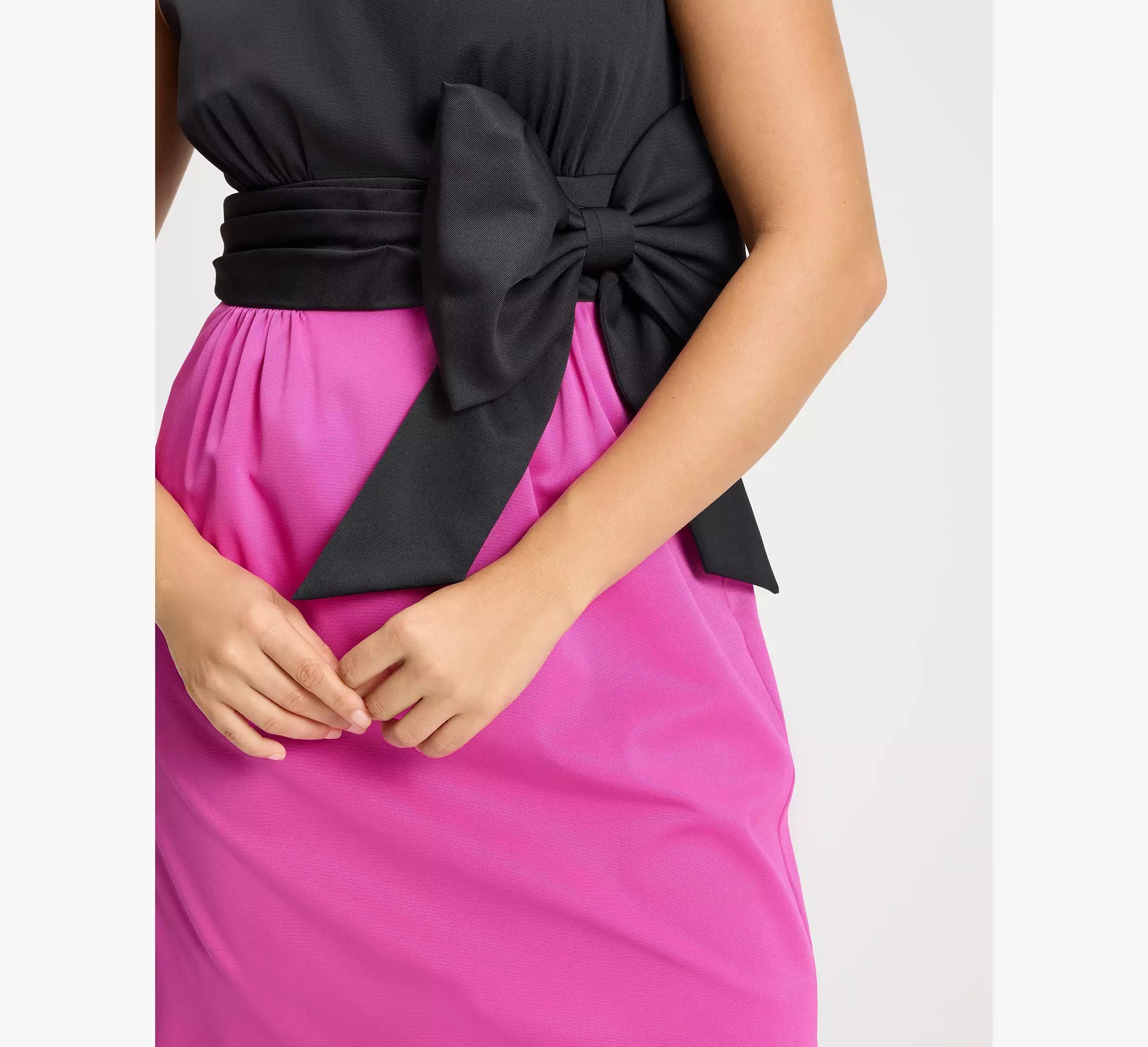 Ruched Crepe Dress Product Image