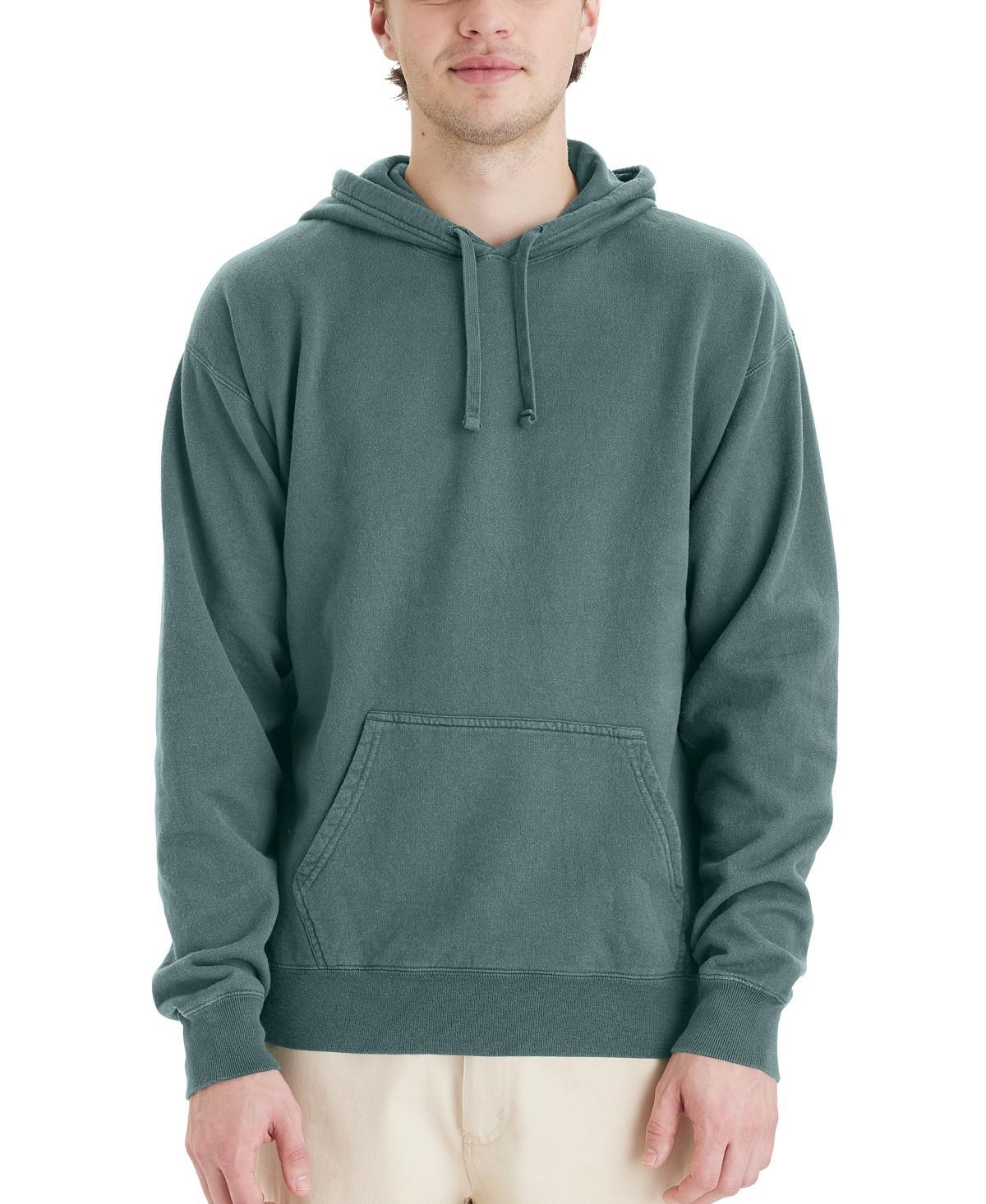 Mens Hanes Originals Garment Dyed Fleece Pullover Hoodie Product Image