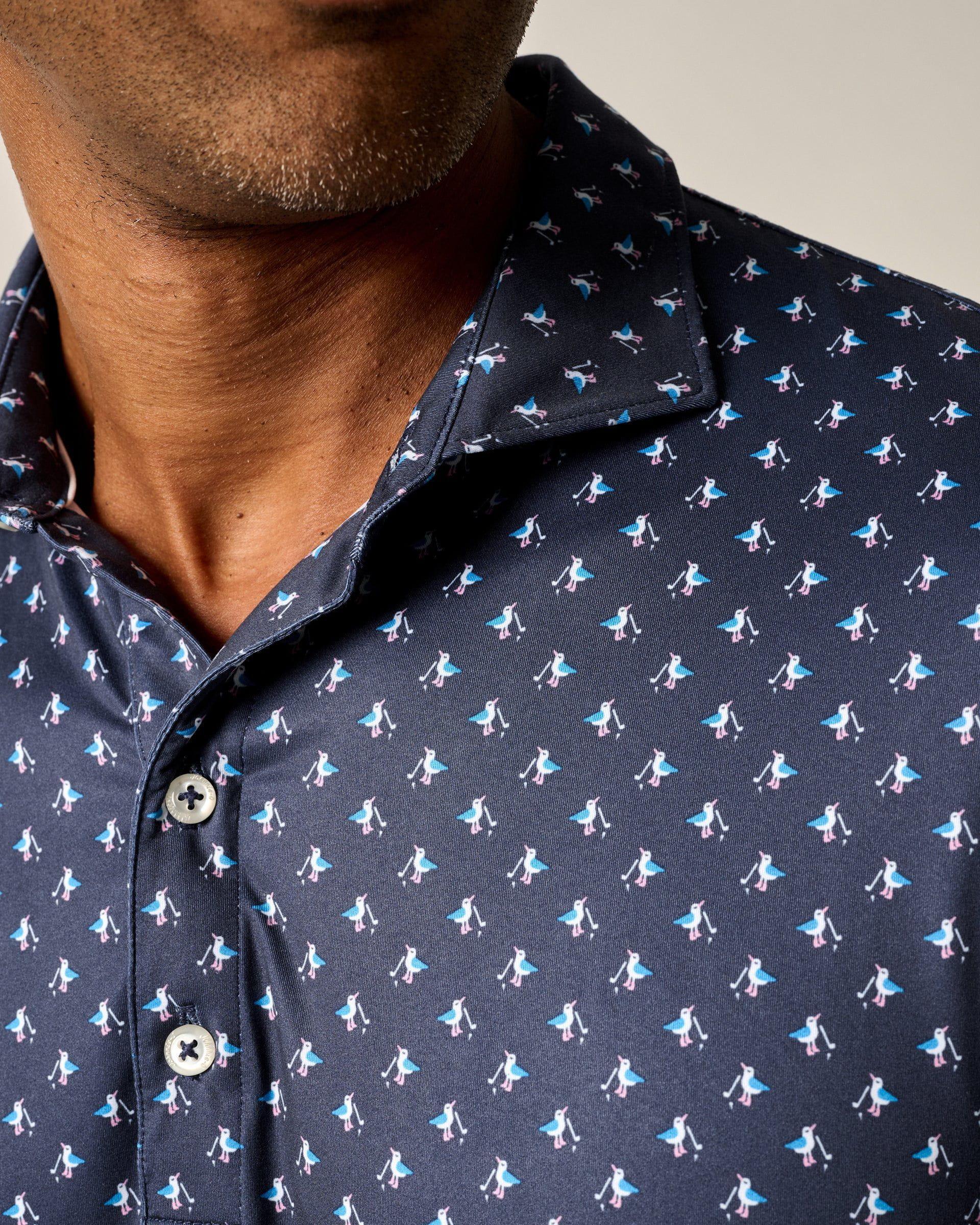 Performance Featherweight Polo - For the Birdies Print Male Product Image