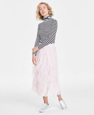 On 34th Womens Turtleneck Ruffled Skirt Sneakers Created For Macys product image