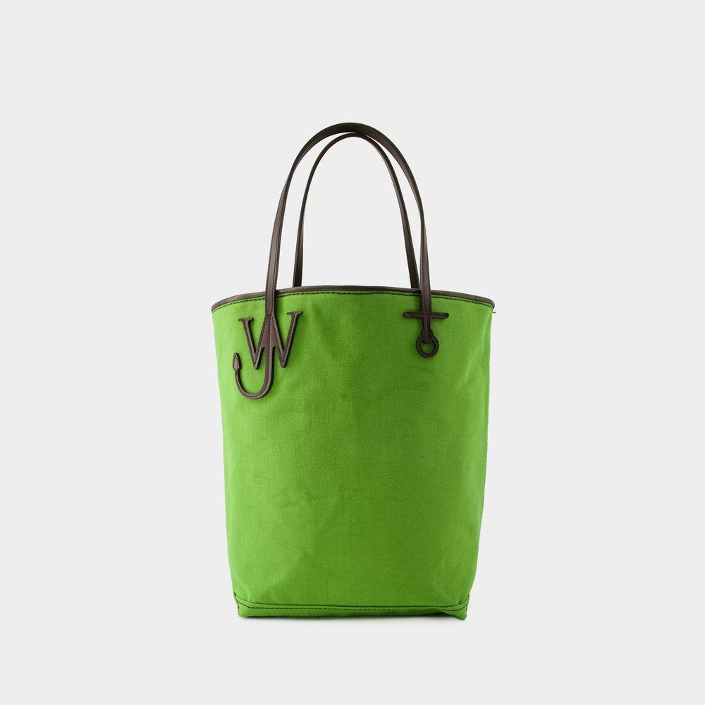 JW ANDERSON Anchor Tall Tote Bag - J. W. Anderson - Canvas - Green/brown Product Image