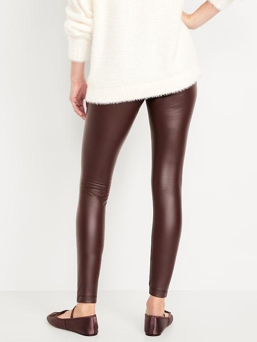 High-Waisted Faux Leather Leggings Product Image