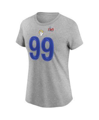 Women's Aaron Donald Royal Los Angeles Rams Super Bowl LVI Bound Name and Number T-shirt Product Image