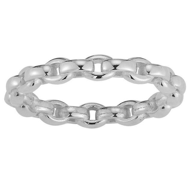 Sunkissed Sterling Link Chain Ring, Womens Multicolor Product Image