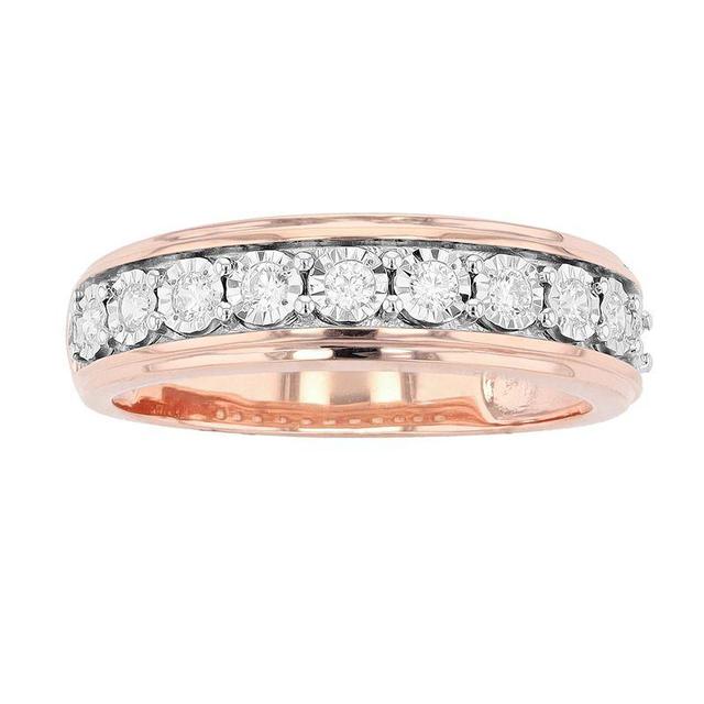 Diamond Brilliance 1/4 Carat T.W. Lab-Created Diamond Fashion Band, Womens Pink Product Image