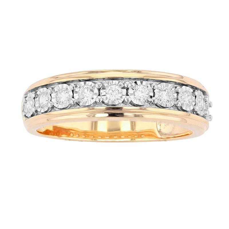 Diamond Brilliance 1/4 Carat T.W. Lab-Created Diamond Fashion Band, Womens Yellow Product Image