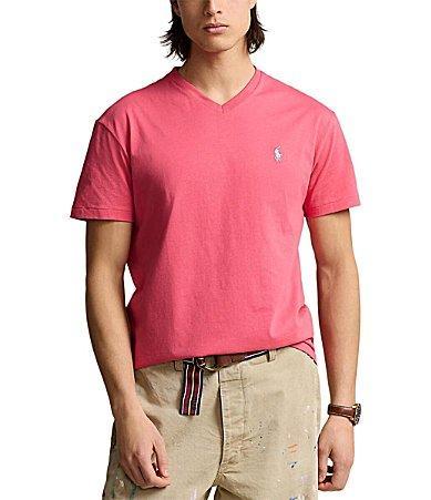 Men's Classic-fit Jersey V-neck T-shirt In Garden Pink Product Image