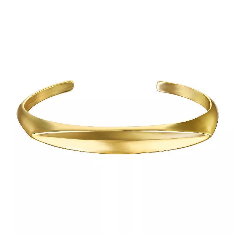 Emberly Gold Tone Single Smooth Cuff Bracelet, Womens, None Product Image