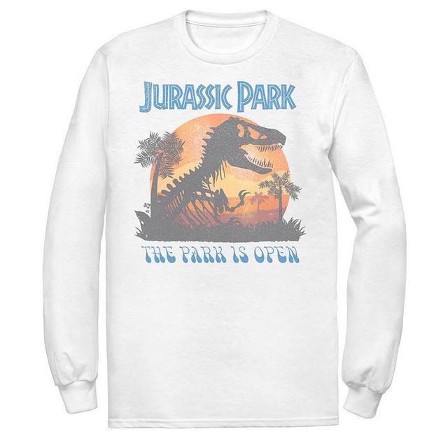 Mens Jurassic Park T Rex Sunset Portrait Tee Athletic Grey Product Image