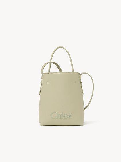 Micro Chloé Sense tote bag in leather Product Image