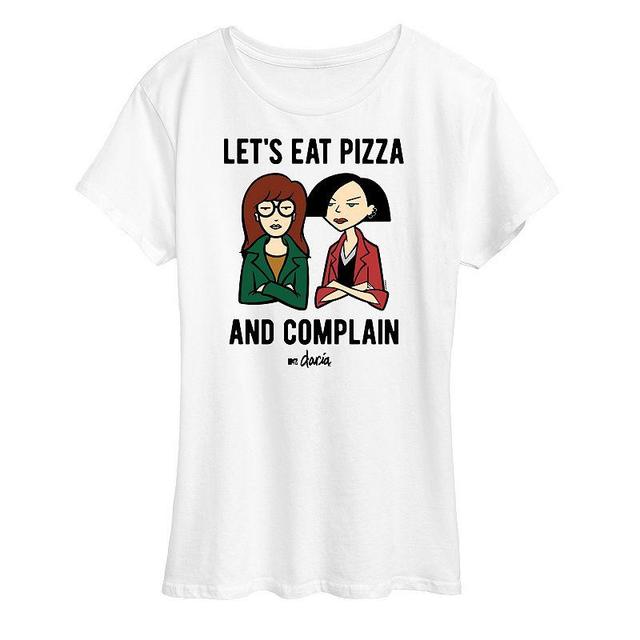 Womens Daria Pizza And Complain Graphic Tee White Product Image