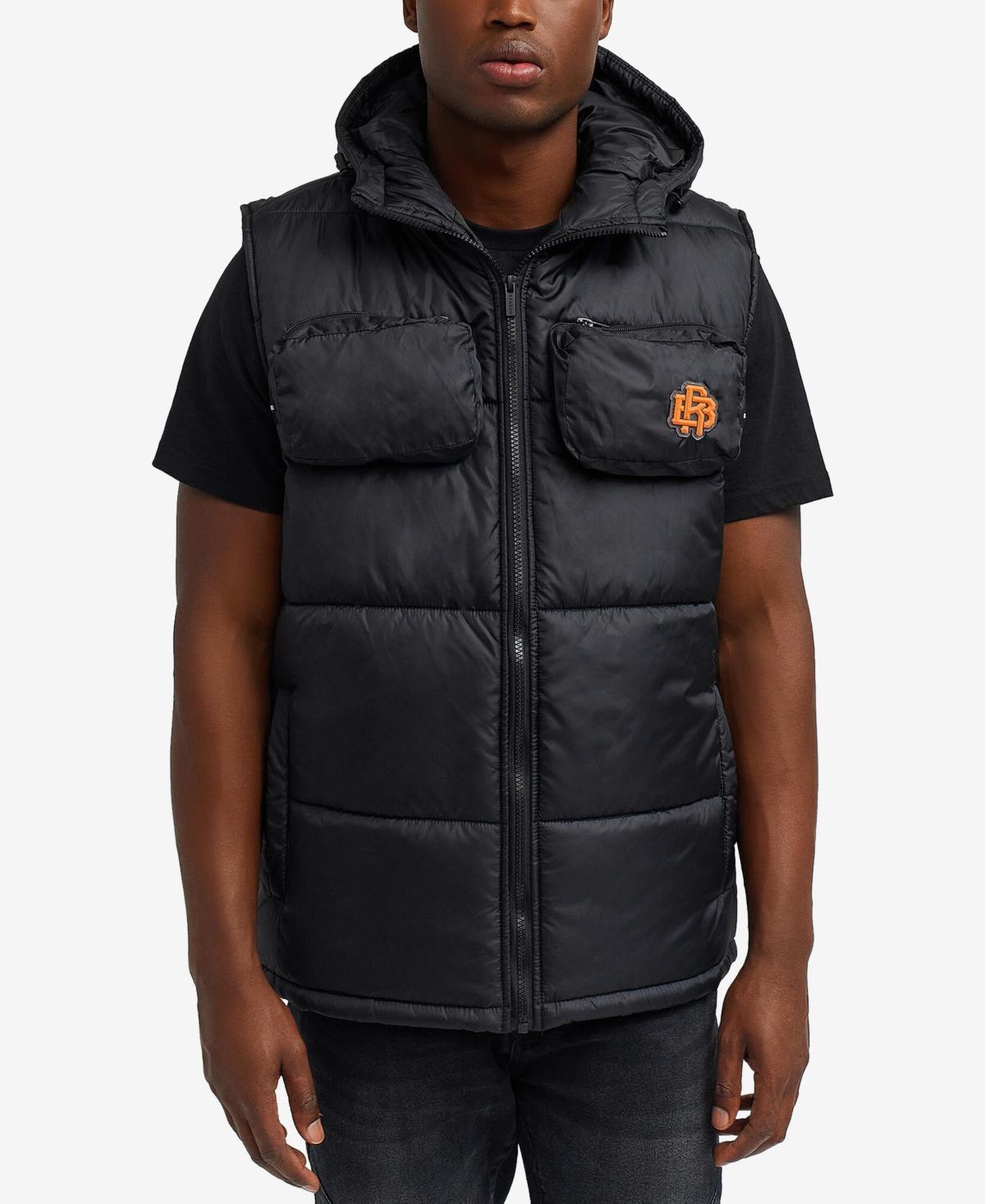 Reason Mens Diamond Puffer Vest - Black Product Image