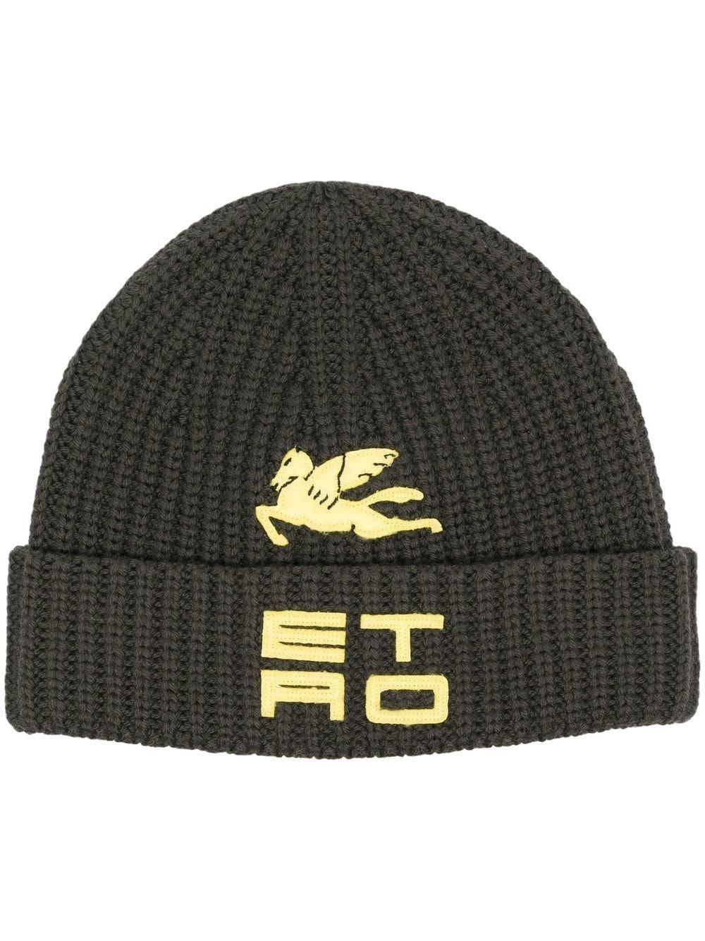 Logo-embroidered Ribbed-knit Beanie In Green product image