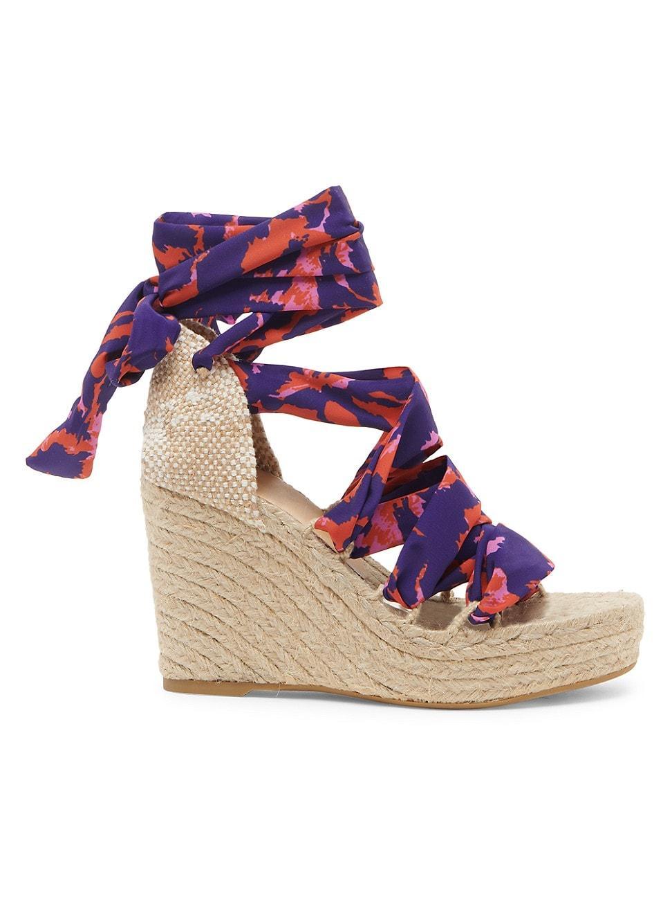 Womens Jorgelina DVF Animal-Print Wedge Espadrilles Product Image