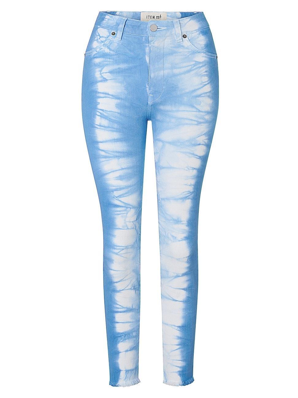 Womens Hand Dyed Cropped Ankle Shape Jeans Product Image