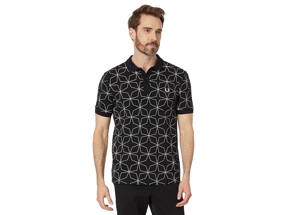 Fred Perry Geometric FP Polo Shirt Men's Short Sleeve Knit Product Image