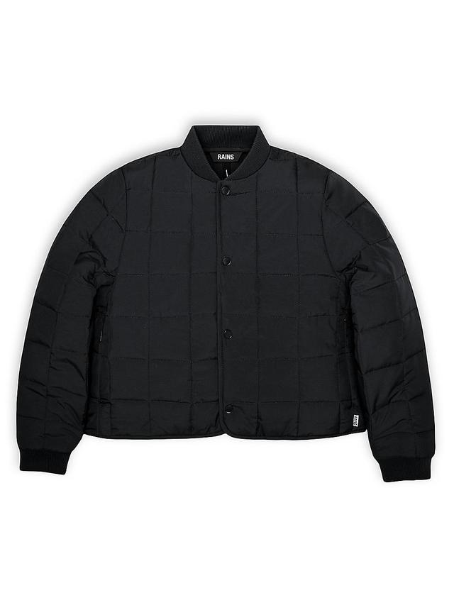 Womens Drenched Quilted Ripstop Crop Bomber Jacket Product Image