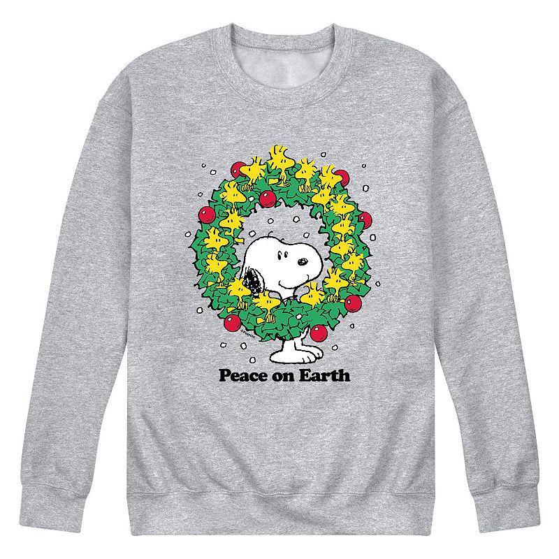 Mens Peanuts Peace On Earth Sweatshirt Product Image