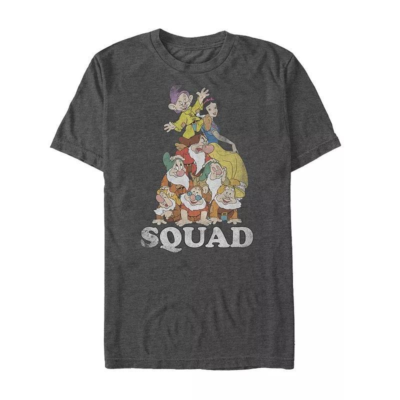 Mens Disneys Snow White Dwarf Squad Tee Grey Heather Product Image