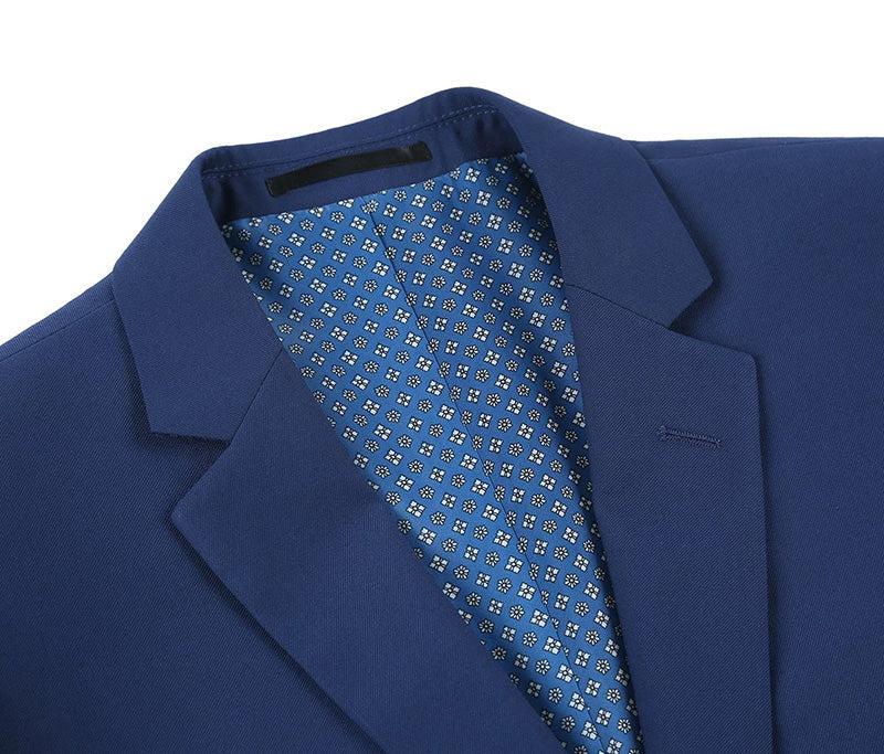 Vanderbilt Collection  - Classic 2 Piece Suit 2 Buttons Regular Fit In Blue Product Image