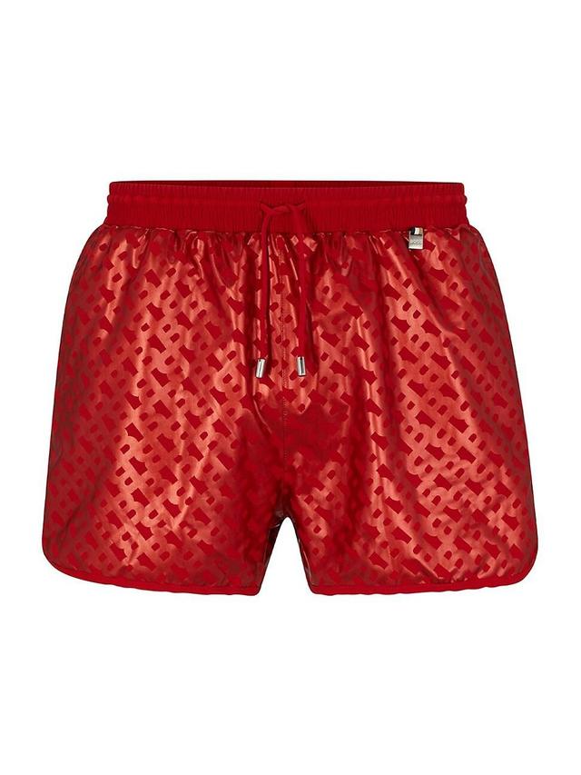 Mens Monogram-Print Swim Shorts In Quick-Drying Fabric Product Image