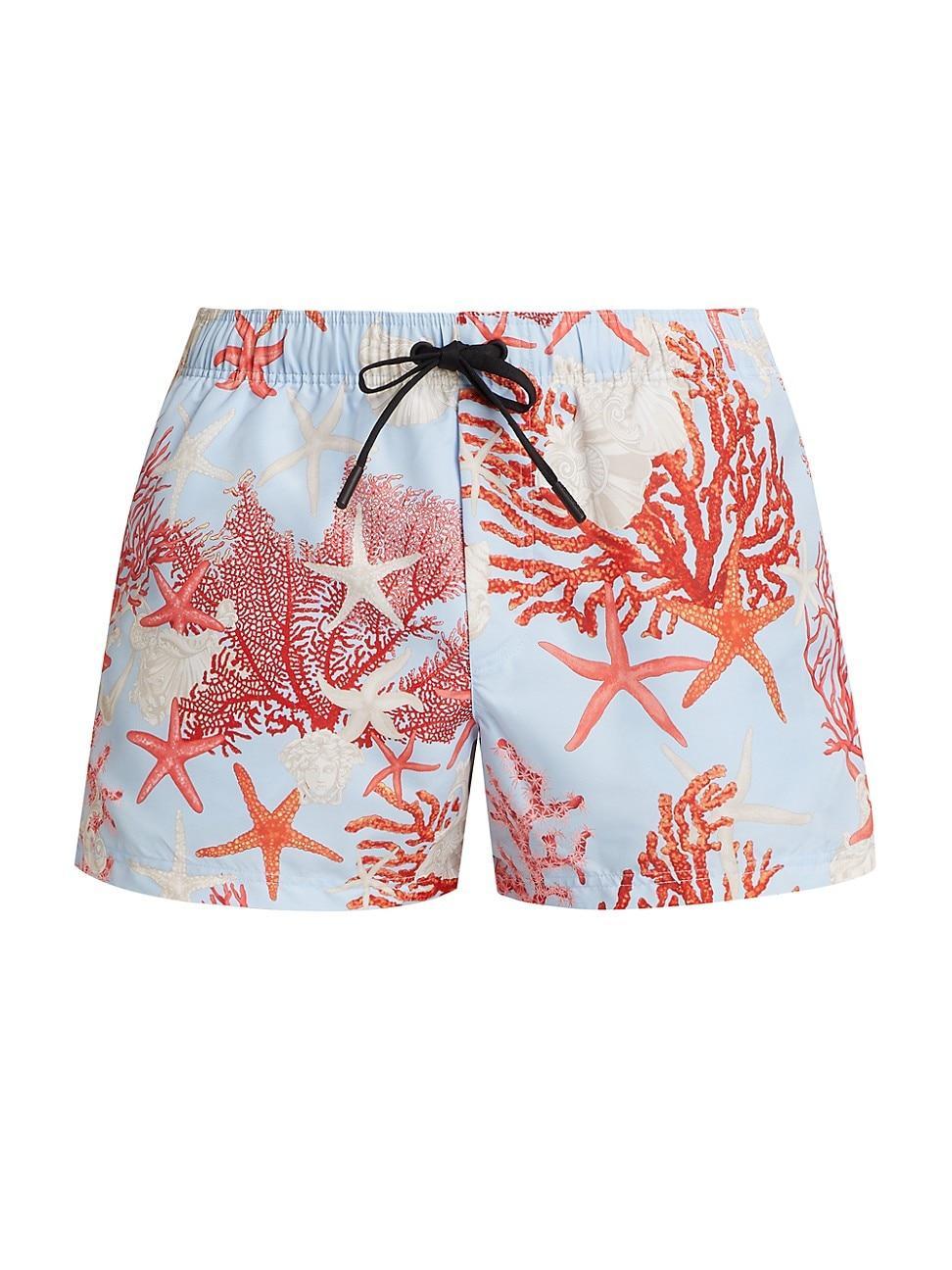 Mens Coral Drawstring Swim Shorts Product Image