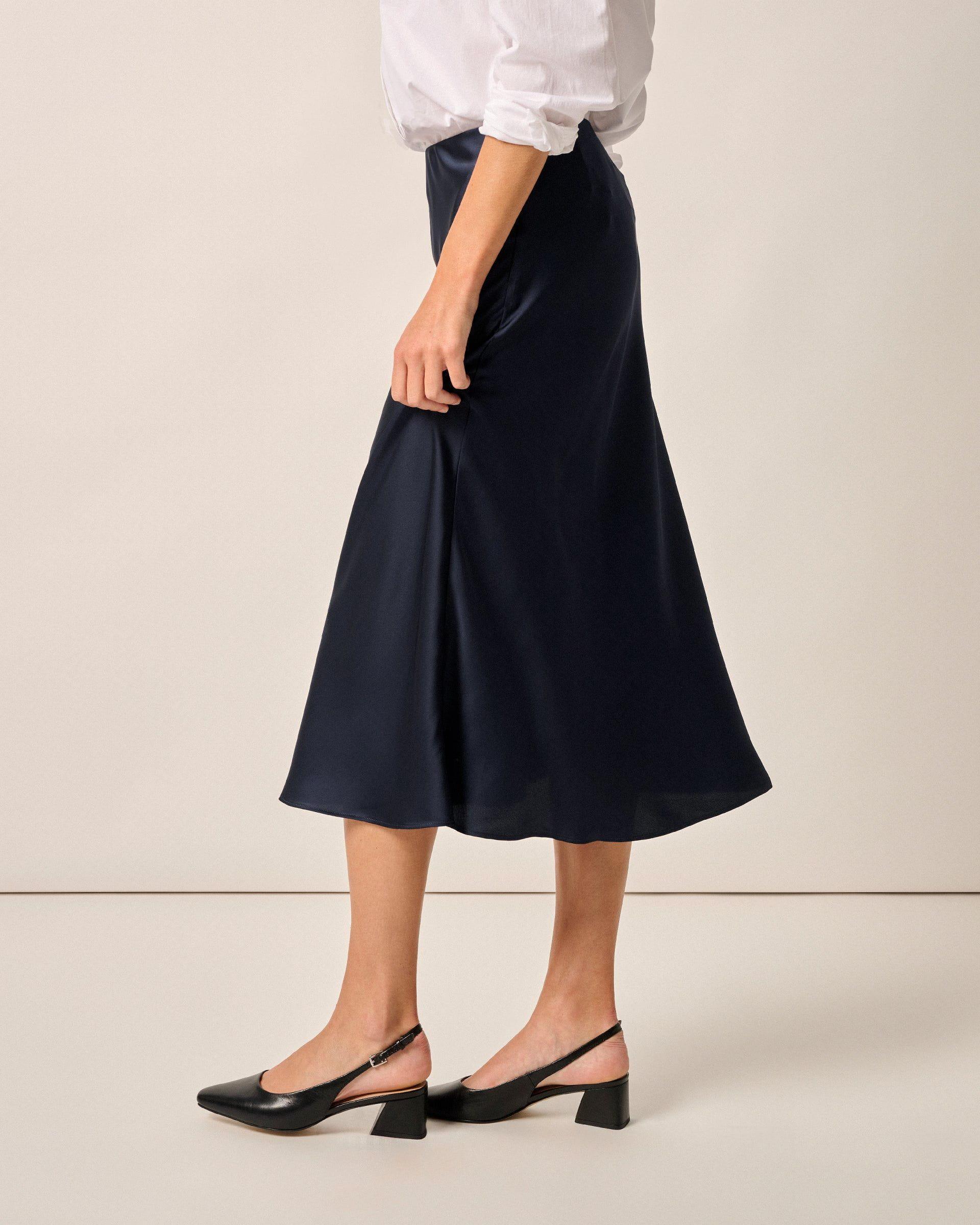 Audrey Charmeuse Slip Skirt Female Product Image