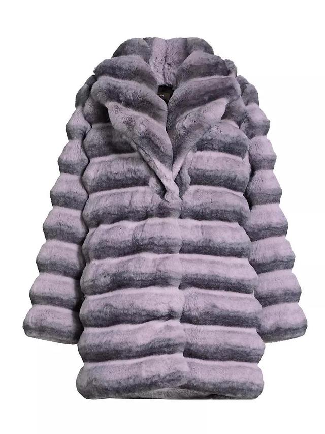 Womens Faux-Chinchilla Coat Product Image