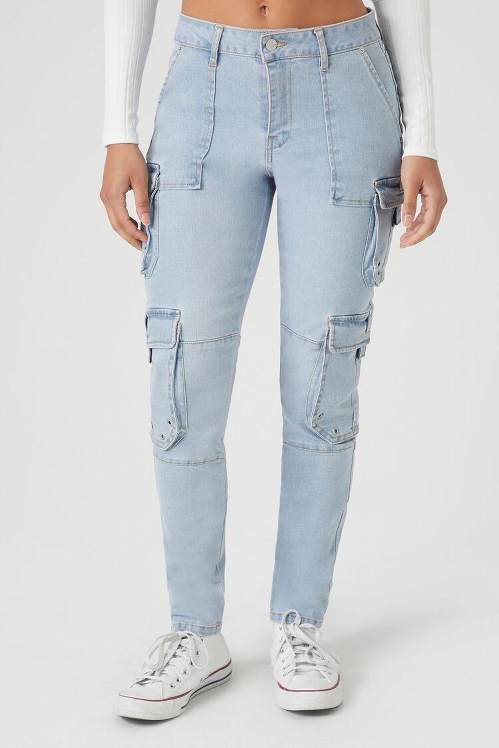 Grommet Cargo Skinny Jeans | Forever 21 Product Image