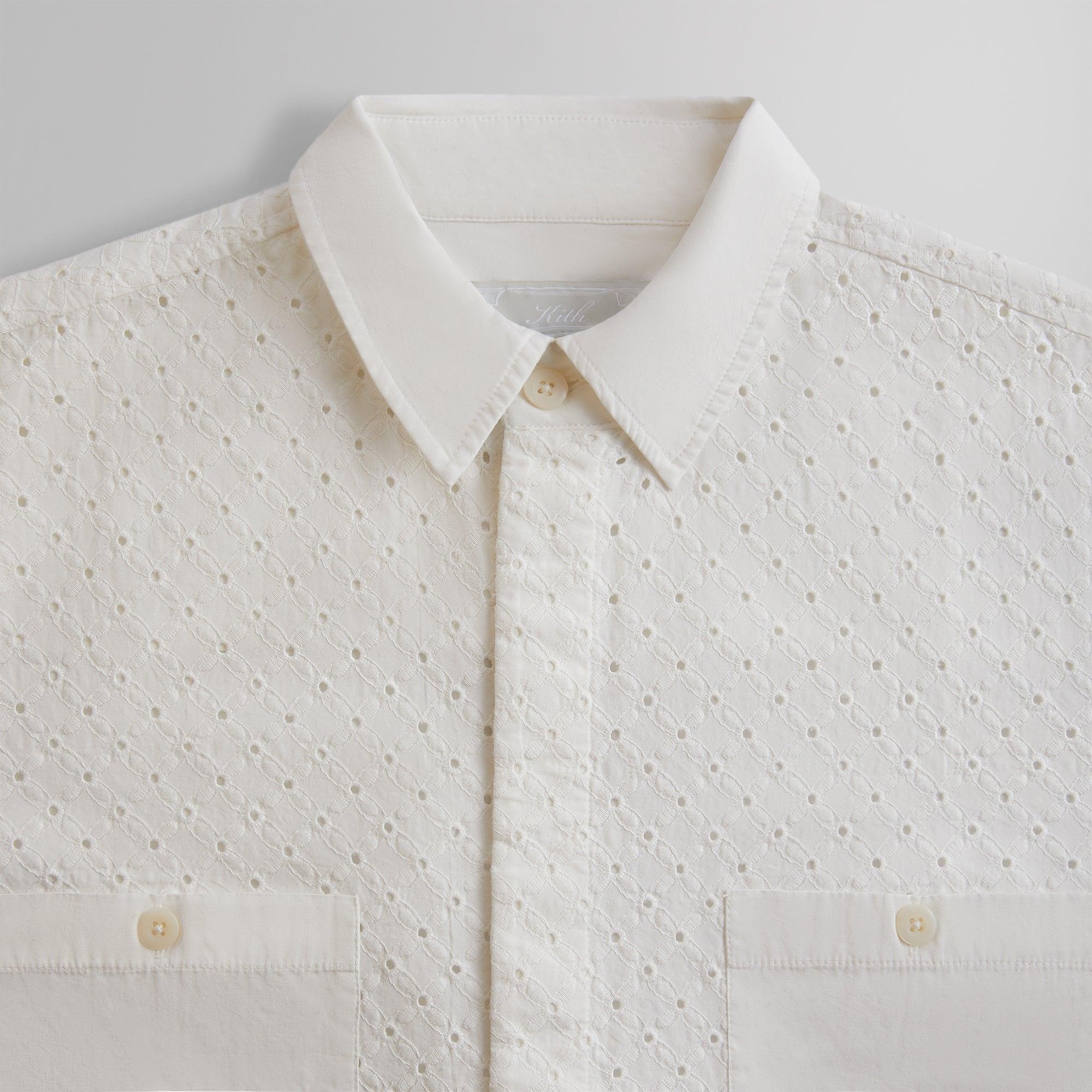 Kith Lattice Floral Long Sleeve Apollo Shirt - Silk Male Product Image