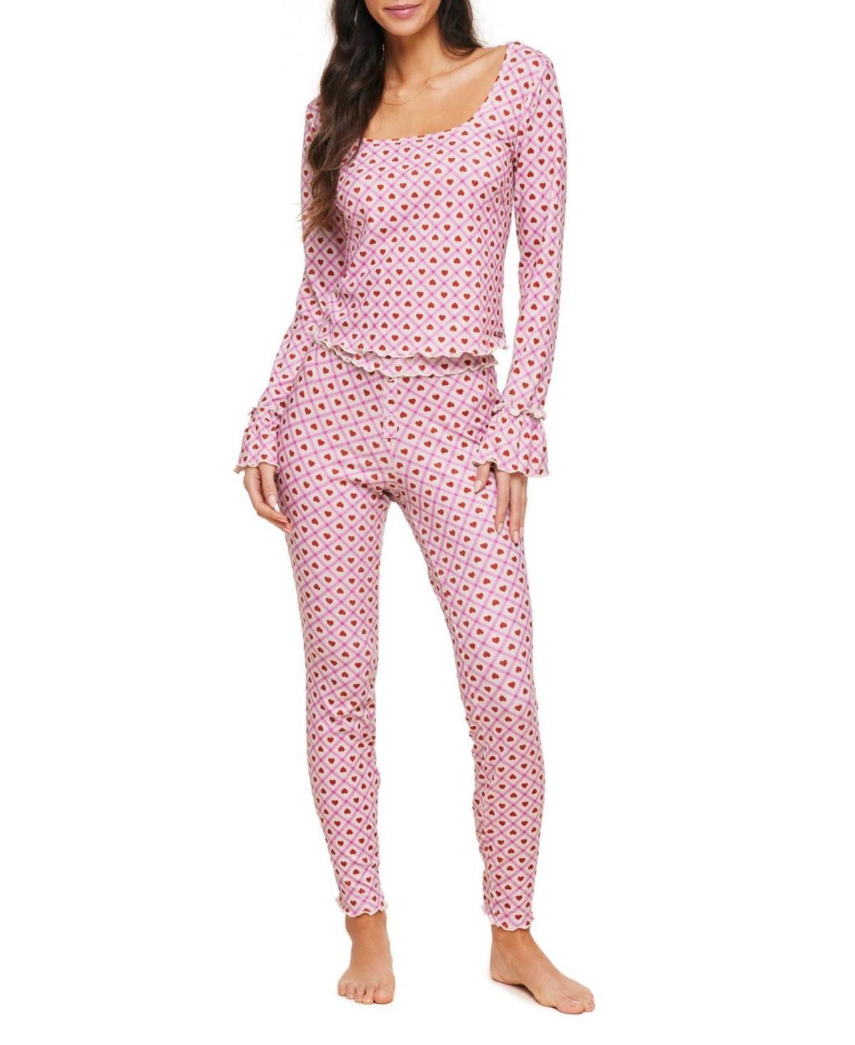 Audra Womens Pajama Long Sleeve Top & Legging Set Product Image