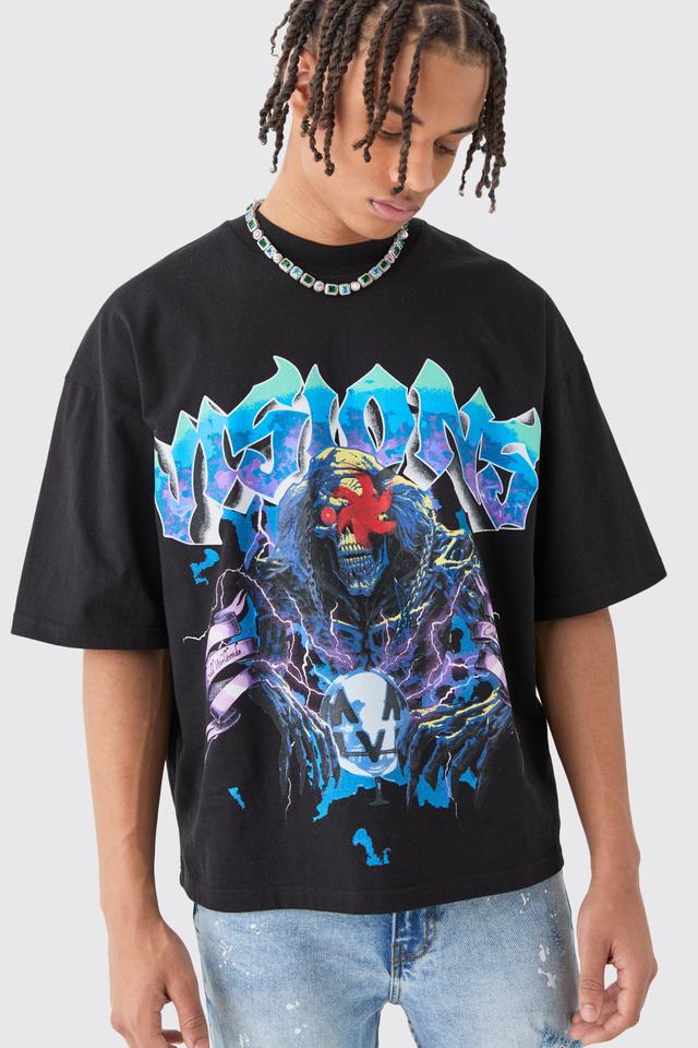 Oversized Boxy Heavyweight Graphic T-shirt | boohooMAN USA Product Image