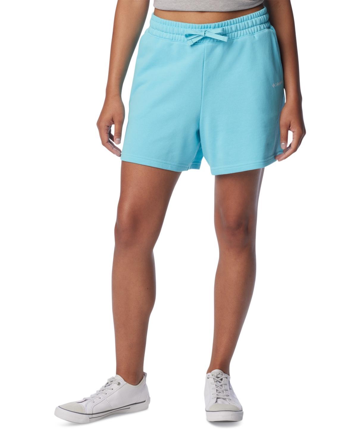 Womens Columbia Trek French Terry Shorts White Product Image