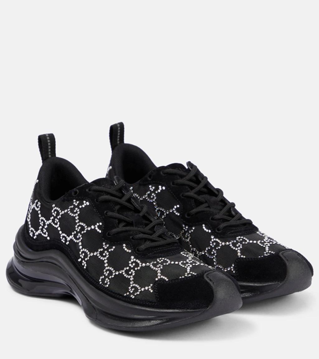 Run Gg Crystal Damensneaker In Black Product Image