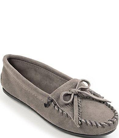 Minnetonka Kilty Suede Fringe Moccasins Product Image