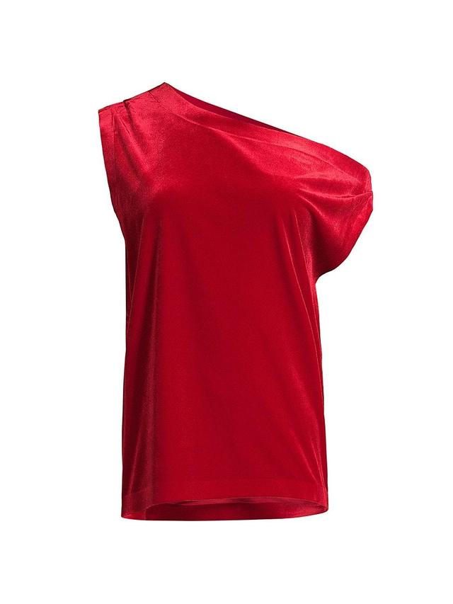 Womens Velvet Drop-Shoulder Top Product Image