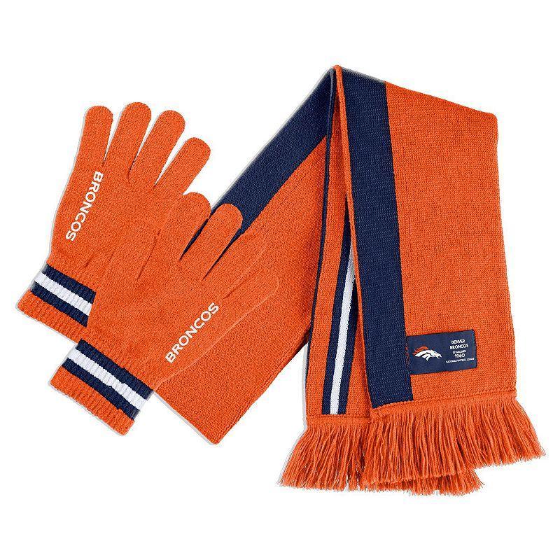 WEAR by Erin Andrews Denver Broncos Scarf and Glove Set Product Image