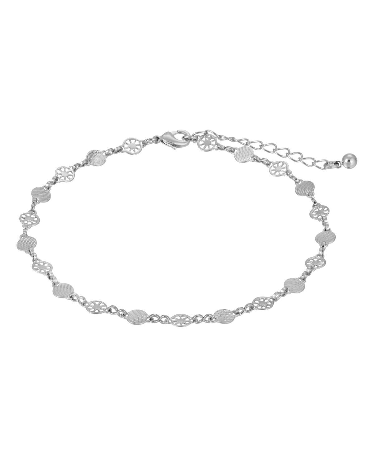 1928 Silver Tone Infinity Chain Anklet, Womens, Grey Product Image