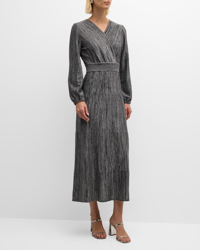 Womens Jacquard Surplice Maxi Dress Product Image