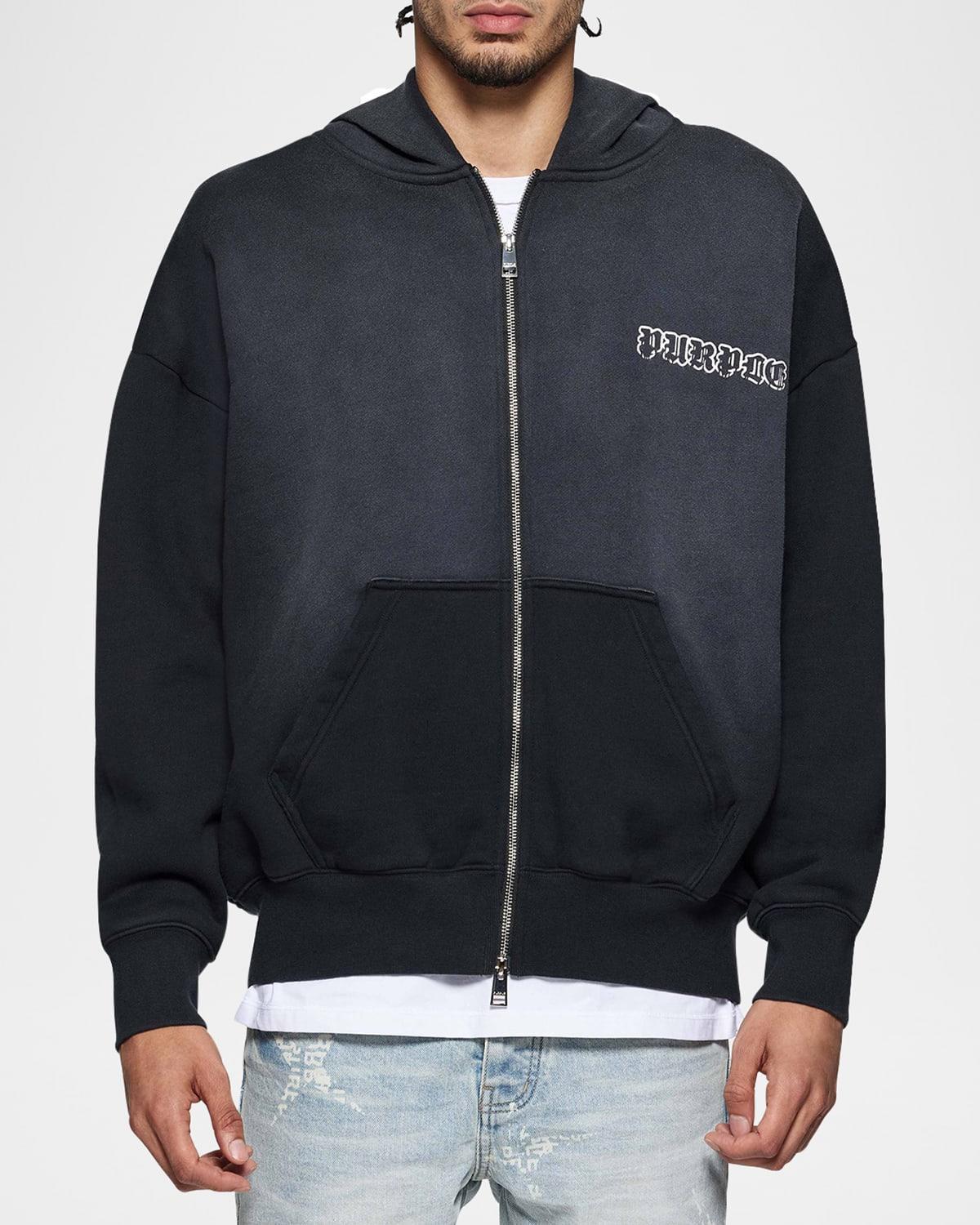 Mens Heavyweight Fleece Logo Full-Zip Hoodie Product Image