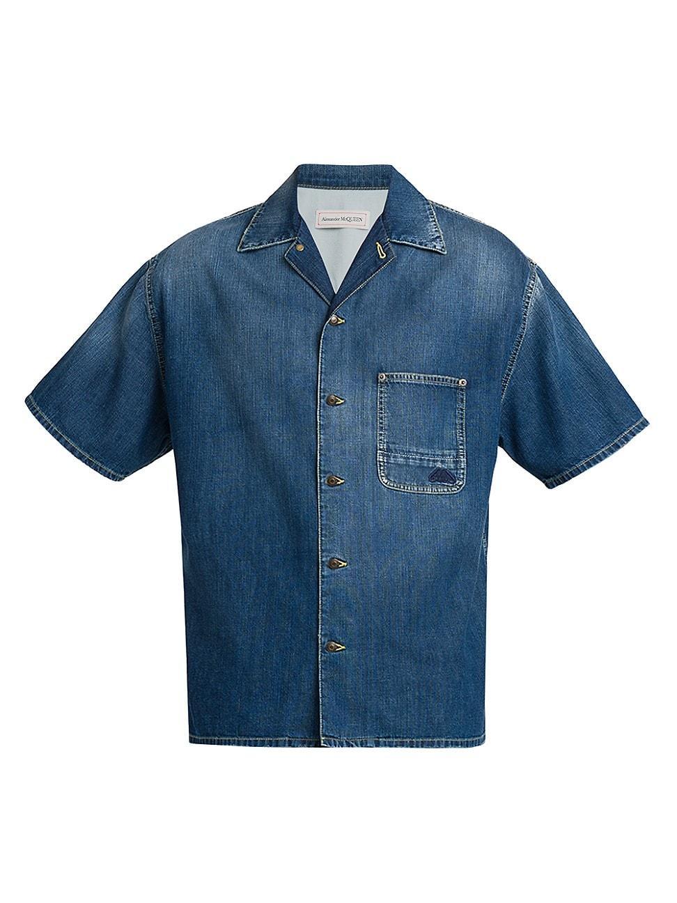 Mens Denim Camp Shirt Product Image