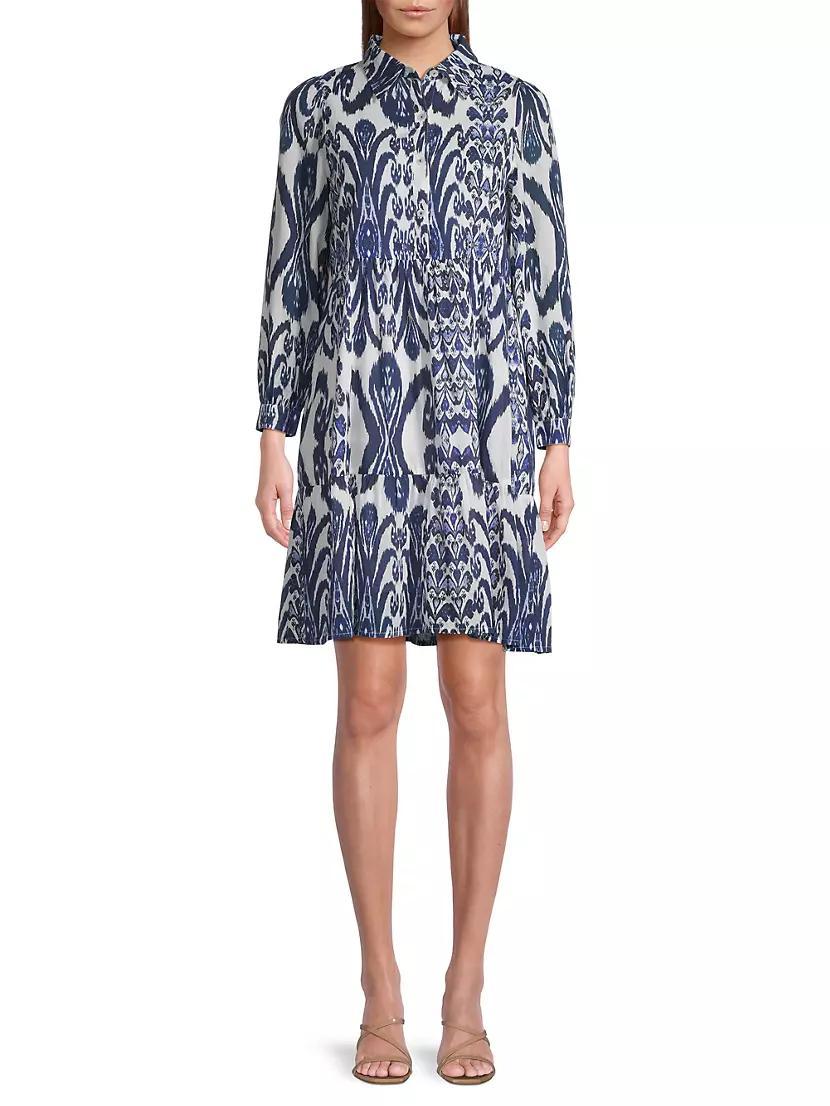 Romy Cotton Ikat-Inspired Shirtdress Product Image