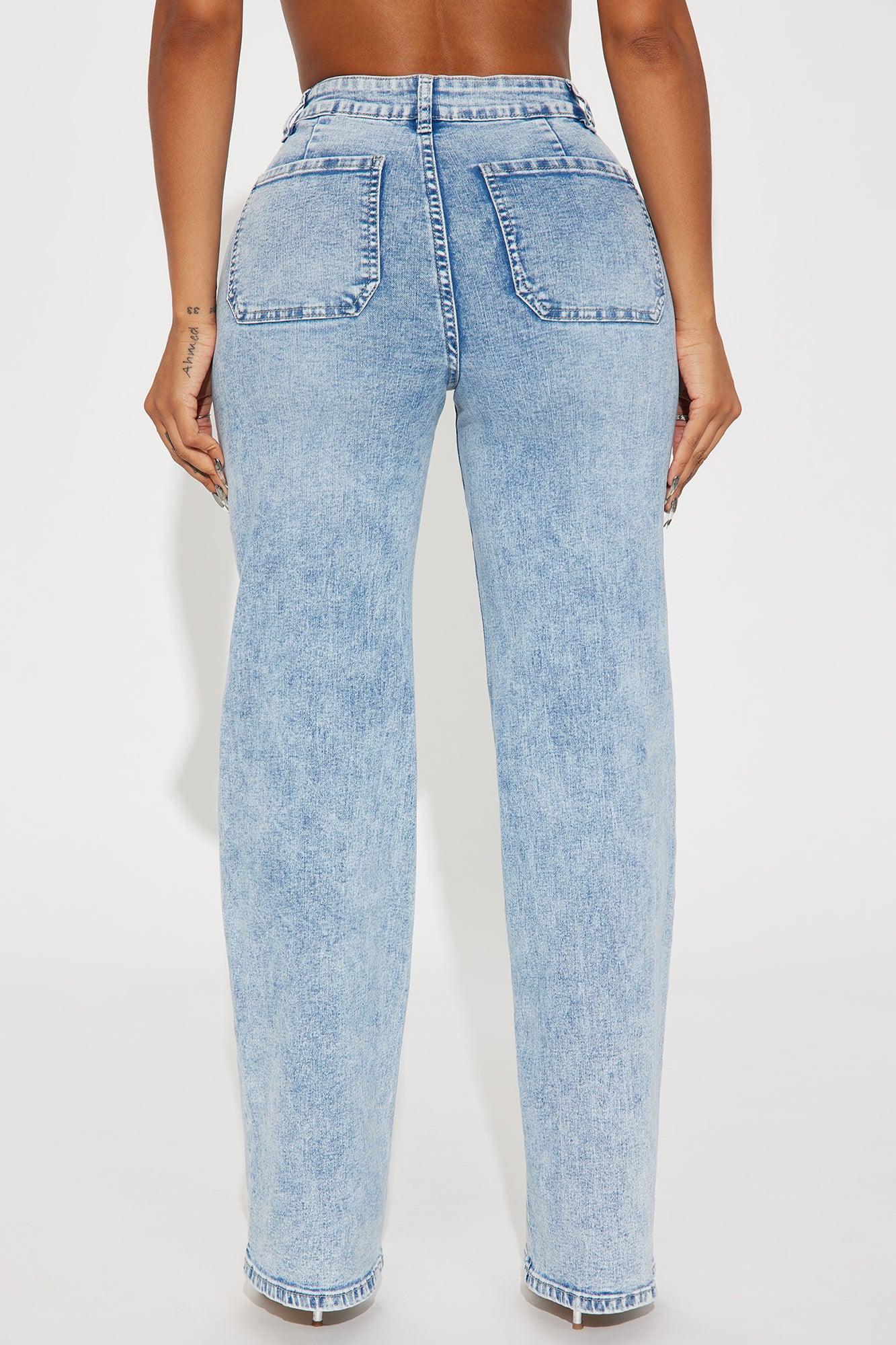 Love You Differently Stretch Straight Leg Jeans - Light Wash Product Image